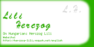 lili herczog business card